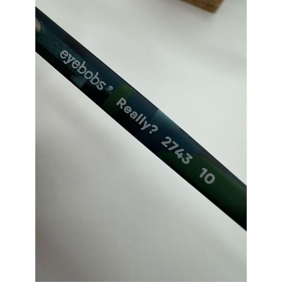 eyebobs Really? reading glasses strength 1.00 blue green pattern new without cas - Picture 2 of 4